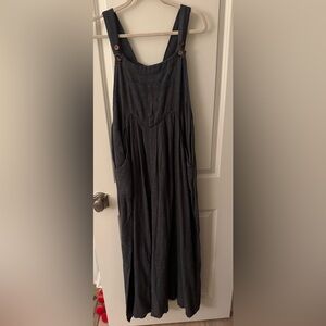 Free people sleeveless overalls